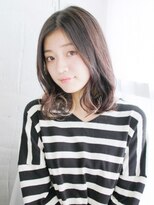 ヘアメイク ナル(hair make nalu) ツヤ感カラーのカールボブスタイル