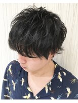 ヘアテリア リュウ 大塚(hair teria ryu)&nbsp;メンズブルーブラックショート【ryu 大塚 北口】