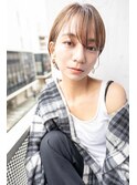前下がりボブ/モテ髪カタログ/小顔に見せるヘア/前髪カット