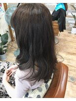 ハウオリ ヘアーワークス(Hauoli hair works)&nbsp;ウルティア修復マグネットカラー×インディゴ×チャコールグレー
