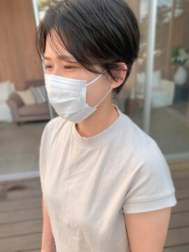 トップヘアーヒルズ 安城(TOP HAIR HILLS) ショートパーマはゆるくカールを！/アッシュブラック