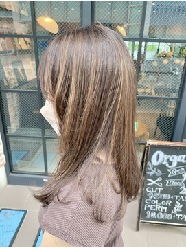 オーガニック アトリエ 大宮(organic+atelier) 20代30代ハイライトレイヤーカット透明感ピンクブラウンロング