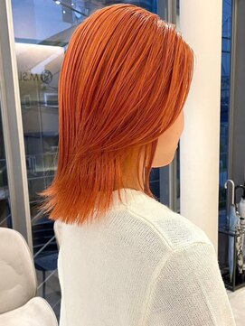 エムスラッシュ 表参道(M.SLASH) 表参道/オレンジブラウン/ブリーチオンカラー/ミディアムボブ