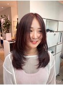 簡単巻き髪ワンカールで可愛いレイヤーカット顔まわりカット