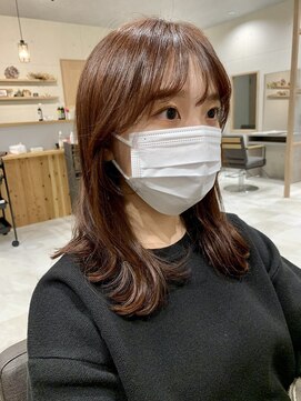 ロイ(ROY) オレンジベージュでこなれ感【千葉駅美容室ROY高橋宏太郎】