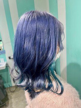 マティーナ ヘアー 池袋(Matina hair) 【ネイビーブルー×ターコイズ】20代30代40代50代