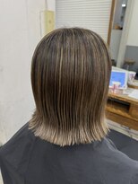 アジールヘア 北千住駅西口店(agir hair)&nbsp;ナチュラルベージュハイライトカラー 白髪ぼかし 北千住