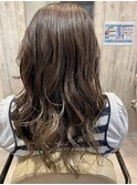ウル艶ウェーブヘア×ハイライト メッシュ/ブリーチ/髪質改善