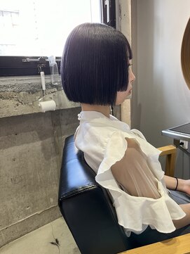 チル(CHILL) 【Meg～chill松山～】ボブ×ラベンダーグレー