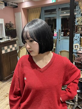 ロチカバイドールヘアー 心斎橋(Rotika by Doll hair) タッセルボブ×透明感ブラック