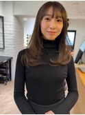 透明感髪質改善ベージュダブルカラーミルクティーグレージュ