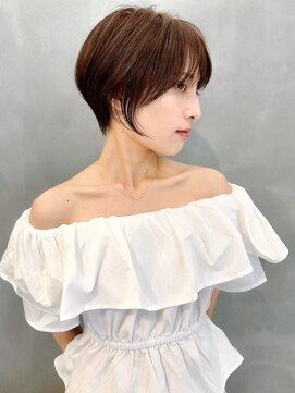 ロンド エメ 柏(Lond aimer) ワイドバング×髪質改善ダブルカラー前髪レイヤーショート[柏]