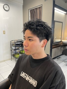 アイズ 海老名(AIZU) スパイキーショート　ザクザクショート　海老名メンズ　眉毛