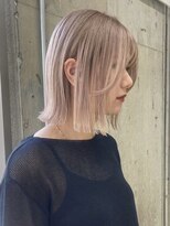 サンクマーケット 渋谷(cinq MARKET) 渋谷ブリーチカラータッセルボブ顔周りレイヤー切りっぱなしボブ