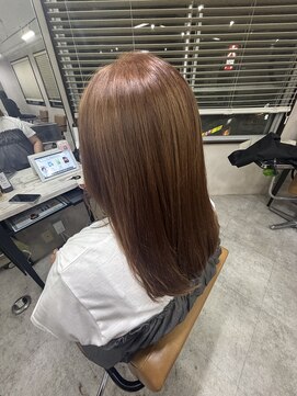 アジールヘア 東上野店(agir hair) 20代30代大人可愛いダブルカラーオレンジベージュ【上野】