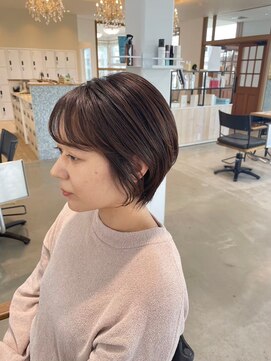 グランデュール 東静岡池田店(GRANDEUR) 東静岡ショートボブくびれショートイルミナカラー顔周りレイヤー