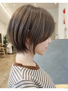 セイドット フクオカ(Say.FUKUOKA) 【Say.福岡】ショートボブ×オリーブベージュ×ダブルカラー