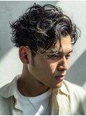 社会人向け◎フェザーパーマ×爽やかセンターパート