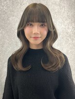 アイリス 天文館店(AIRIS) オリーブグレージュ 透明感カラー くびれヘア 顔周りレイヤー