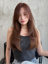 ディーエックス ウエスト(Dxxxx WEST)&nbsp;透け感モカブラウンの上品ロング