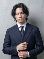 トリリオンヘアー バイ ノーリミット 西梅田店(by NoLimit)&nbsp;大人色気×センターパート×波巻きメンズパーマ