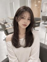 ネオリーブウリ 二子玉川店(Neolive uri)&nbsp;ミディアムヘア暗めカラーデザインカラーフェイスフレーミング
