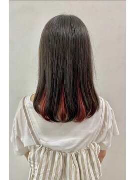 ソース ヘア アトリエ 京橋(Source hair atelier) 【SOURCE】インナーカラーヴィヴィットレッド