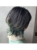 外ハネボブ/アッシュブラウン/ネオウルフ/デザインカラー