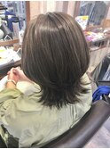 細めハイライト!立体感エアリーウルフ