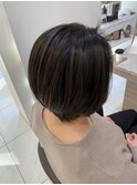 くすみベージュハイライトカラー