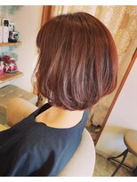 ドゥーアンジヘアー(dou-Ange hair) レイヤーボブ×ナチュラルワインレッド