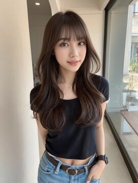 ドロシー 郡山桑野店(Dorothy) ベージュグレー黒髪レイヤーくびれヘア小顔10代20代30代40代