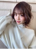 イメチェン/似合わせカット/フルバング/レッドブラウン/錦糸町