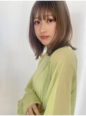 外ハネ/ハイトーン/大人スタイル/シースルー
