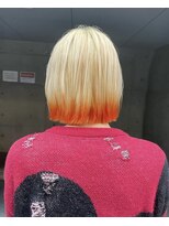 レコ 渋谷(LECO)&nbsp;抜きっぱなしブロンドと裾オレンジボブ