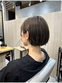 ショートボブ/透明感カラー