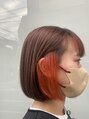 ウタ(uta)&nbsp;ボブ×インナーカラーオレンジカラー大好きです☆