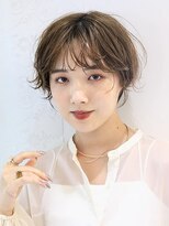 レブリィ ゼンコー 国領(Reverie ZENKO) 大人かわいいくせ毛風マッシュショートボブ
