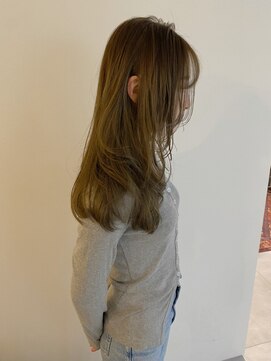 ベンジー 天神店(benji) Olive beige / layer cut