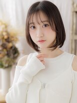 カバーヘア ブリス 大宮西口(COVER HAIR bliss) 透けバング前下がり切りっぱなし黒髪ミニボブa大宮20代30代40代