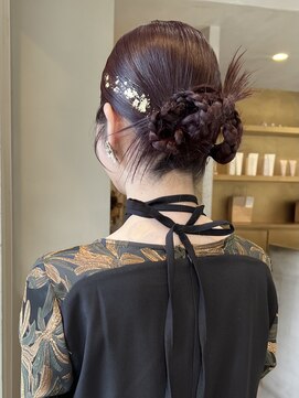 ヘアー アイス ルーチェ(HAIR ICI LUCE) 結婚式参列ヘアセット夏カラーお呼ばれタイトスタイル/今枝