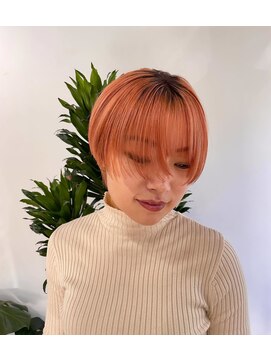 アワーズ 南青山(Our's) アプリコットオレンジ/ケアブリーチ/ハイトーンショート