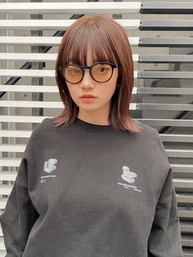 フォト 新宿三丁目(foto) くびれヘア/アプリコットオレンジ/ハイライトカラー/ボブ/新宿