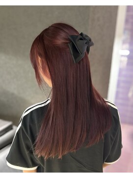 ペレ 渋谷(PELE) くびれヘア/アプリコットオレンジ/夏のヘアアレンジ/渋谷