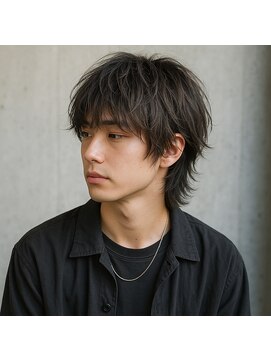 スープレックス ヘアーデザイン(SOUPREX HAIR DESIGN) メンズミディアムマッシュウルフ 20代 30代 40代 50代 60代