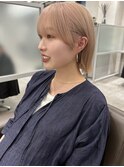 ○こだわりの顔まわり耳かけボブ/ピンクベージュ10代20代30代