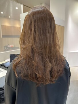 ロングヘア/韓国/レイヤーカット/ダブルカラー/栄e44