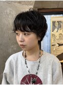 マッシュショートパーマ