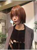 切りっぱなしボブ/顔まわりレイヤー
