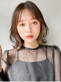 ミディアムレイヤーカットモテ髪ダークアッシュ#206g0124